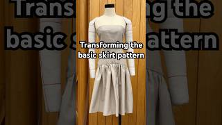 Transforming the basic skirt pattern for a beautiful contemporary dress sewing patterning fashion [upl. by Airekat98]