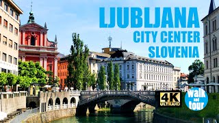 Lovely Ljubljana  City Center sLOVEnia City Walk 4K UHD 60 fps [upl. by Kendrah]