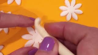 How to make Fondant Daisies [upl. by Eiddam]