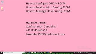 How to Configure OSD and Deploy Win 10 using SCCM in Hindi Harender Jangra 1st Part [upl. by Alyar]