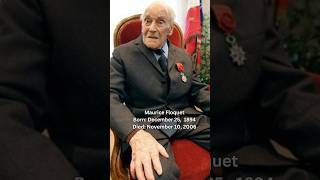 Maurice Floquet Lived To Be 111 Years Old🕊️maurice history fy shorts records french [upl. by Noell557]