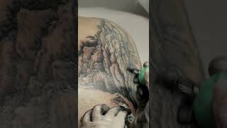 Freehand Chinese Ink Brush Landscape  Joey Pang tattooprocess freehandtattoo tattooshorts [upl. by Davena]