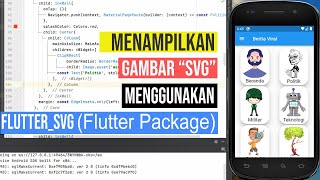 TUTORIAL FLUTTER 13  MENAMPILKAN GAMBAR SVG FLUTTER [upl. by Dlanod]