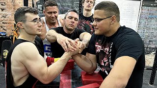 SCHOOLBOY VS AKIMBO 69  ARM WRESTLING FIGHT 2023 [upl. by Maxima]