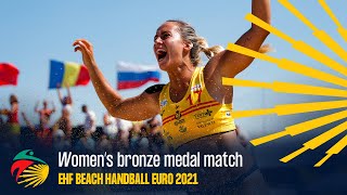 Bronze medal match highlights Women  EHF Beach Handball EURO 2021 [upl. by Bette-Ann127]