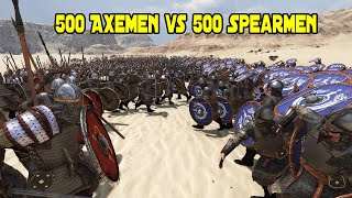 500 Axemen vs 500 Spearmen Sturgia  Mount amp Blade 2 Bannerlord [upl. by Joli]