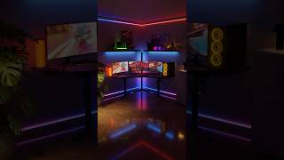 Corner Desk amp Regular Desk At The Same Time  Arozzi Arena Angelo gamingdesk arozzi setup rgb [upl. by Nyrahs]