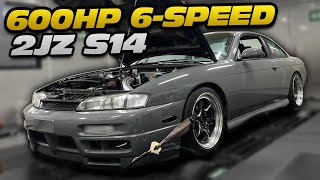 Building a 600HP Nissan S14 240SX in 25 Minutes Single Turbo 6Speed [upl. by Nalani437]