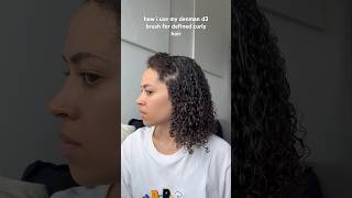 how i use my denman brush to get defined curls curlyhair [upl. by Hurless]