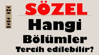 YKS Sözelden hangi bölümler tercih edilebilir Bölüm Tanıtımı [upl. by Ennaesor238]