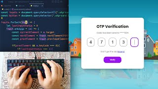 ASMR Programming  OTP Verification Form UI Design  No Talking [upl. by Yemarej177]