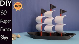 DIY PIRATE SHIP I HOW TO MAKE PAPER SHIP I DIY ORIGAMI SHIP I EASY DIY PAPER CRAFTS [upl. by Neira]