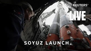 LIVE Soyuz launch to the ISS from Kazakhstan [upl. by Ailemac362]