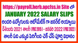 AP GOVT EMPLOYEES JANUARY 2022 PAYSLIP AUTOMATICALLY GENERATED DEC2021 vs JAN2022 SALARY COMPARISON [upl. by Mott]