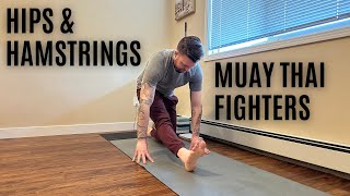 Yoga For Muay Thai Fighters And Kickboxers  Hips And Hamstrings [upl. by Nealey]