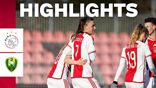 Highlights Ajax Vrouwen  ADO Den Haag Vrouwen  Azerion Vrouwen Eredivisie [upl. by Bourn]