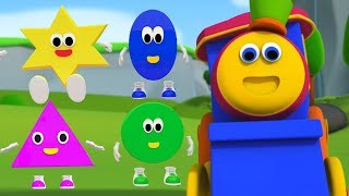 Formen gehen rollen  Bob Zug  formt Lied für Kinder  Verwendung von Formen  Shapes Go Rolling [upl. by Ikcaj]