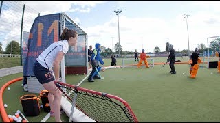 Crazy Catch at MH1  Maddie Hinchs first hockey goalkeeping coaching camp [upl. by Corydon]