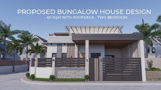 Bungalow House with Roof Deck 2BR 65 Sqm [upl. by Arama]