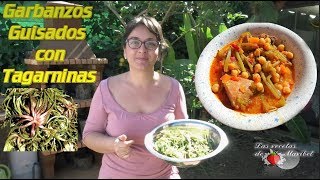 Garbanzos Guisados con Tagarninas  Guiso de Cardo con Garbanzos y Pollo [upl. by Xanthus]