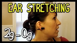 Ear Stretching First Time 2G to 0G 📍 How To With Kristin [upl. by Cyndie]