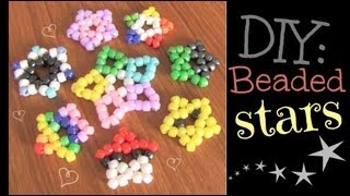 BEADED STAR CHARM  Kandi Pendant  How To [upl. by Raman]