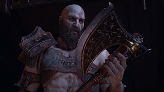 How Kratos Puts Down His Blades Vs His Axe [upl. by Niamreg]