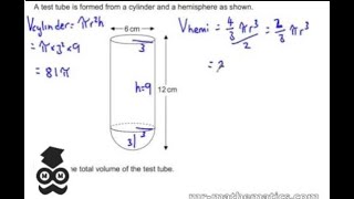 Volume of a Hemisphere and Cylinder Mathematics Revision [upl. by Eiramait791]