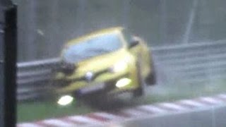 Renault Megane RS Crash Nordschleife Nürburgring Unfall Touristenfahrten 09052015 [upl. by Candie492]