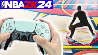 ADVANCED STAND STILL LEFT RIGHT SPAM w HANDCAM in NBA 2K24 BEST DRIBBLE TUTORIAL [upl. by Say]