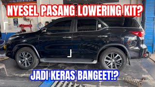 LOWERING KIT HSR SPRING FORTUNER VRZ REVIEW PENGALAMAN PASANG SEHARGA 27 JUTA [upl. by Llehcor]