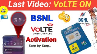 BSNL VoLTE Activation 💪 VoLTE Settings BSNL SIM Kaise On kare 👍 How to active volte call BSNL SIM [upl. by Shayne]