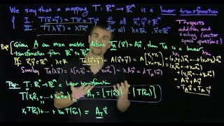 Linear Transformations and Their Corresponding Matrix [upl. by Shanan]