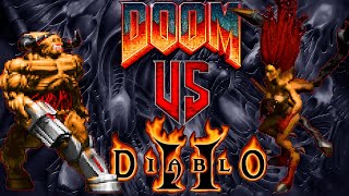 Cyberdemon vs Andariel  DOOM vs DIABLO  Monster Infighting  RETRO ARENA [upl. by Arnoldo]