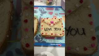 Lonche de San Valentín 💝 quedó hermosa la carta de Sandwitch 🥰🧸 lonche momlife [upl. by Armillia]