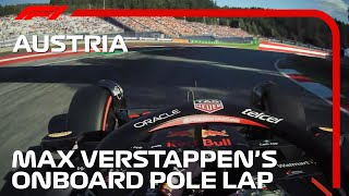 Max Verstappens Onboard Pole Lap  2022 Austrian Grand Prix  Pirelli [upl. by Amikat]