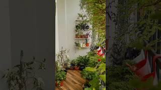 Small balcony garden ideas with diy floating shelf explorepage diy balcony fypyoutube [upl. by Reisinger]