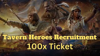 100x Legendary Ticket  Tavern Heroes Recruitment  Age OF Empires Mobile [upl. by Abram]