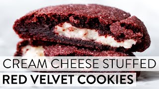 Cream Cheese Stuffed Red Velvet Cookies  Sallys Baking Recipes [upl. by Torrence]