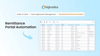 Streamline Payment Processes with HighRadius Remittance Portal Automation [upl. by Heffron]