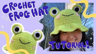 Crochet Frog Hat Tutorial  Easy Beginner Friendly [upl. by Barber]