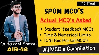 CA Final Self Paced Modules of LAW MCQ amp Numerical Limits  ICAI SPOM Law amp SCMPE Students Strategy [upl. by Nnylsor90]