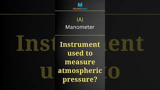 Which instrument is used to measure atmospheric pressure [upl. by Rhianna975]