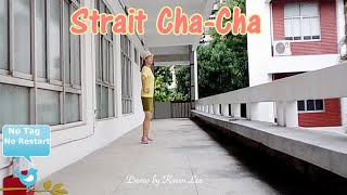 Strait Cha Cha  Line Dance  Demo by Karen LeeTW [upl. by Winikka356]