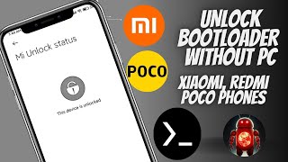 🔥 How To Unlock Bootloader Xiaomi Poco Redmi Without Pc  unlock bootloader without mi flash 🔥 [upl. by Waylin675]