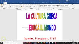 Isocrate PANEGIRICO 4749 La cultura greca educa il mondo [upl. by Acile]