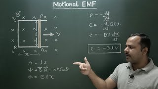 6 Motional EMF in a conductor EMI   12th physics  physics handwritten notes cbse [upl. by Fineman]