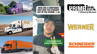 Top 3 Trucking Companies for New CDL Grads [upl. by Yzzik338]