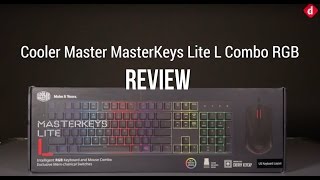 Cooler Master MasterKeys Lite L Combo RGB Review  Digitin [upl. by Suzetta165]