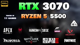 RTX 3070  Ryzen 5 5500  Test in 11 Games  1080p  All Settings Tested [upl. by Lairbag]